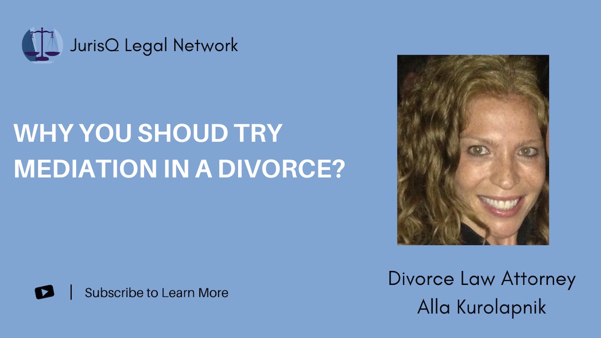 Michael Levitis live with Alla Kurolapnik. Why Try Mediation in a Divorce?