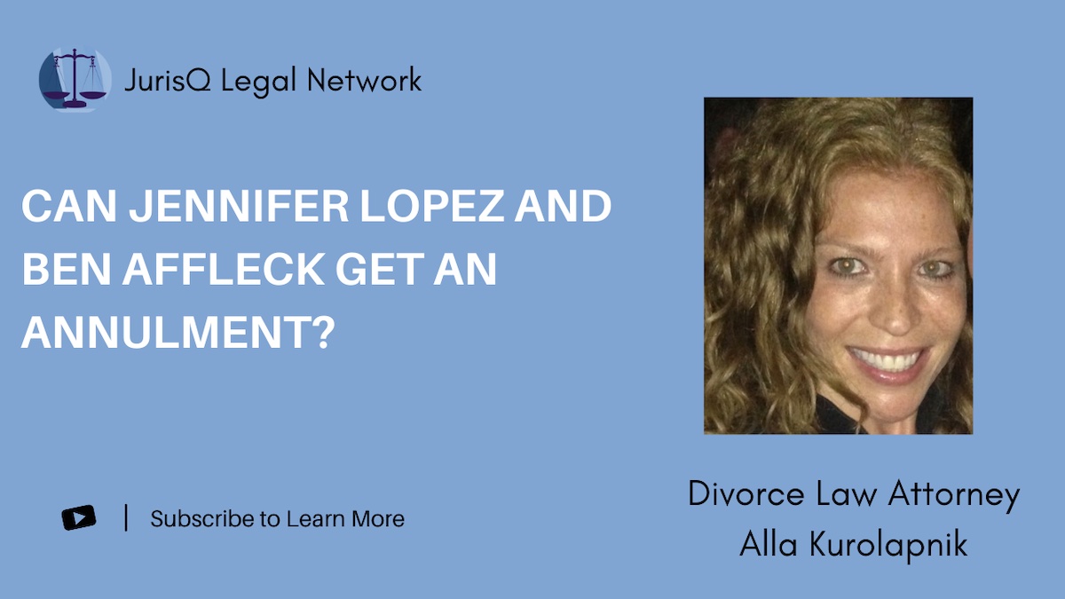 Michael Levitis live with Alla Kurolapnik. Expert analysis on the Jennifer Lopez and Ben Affleck Marriage Annulment.